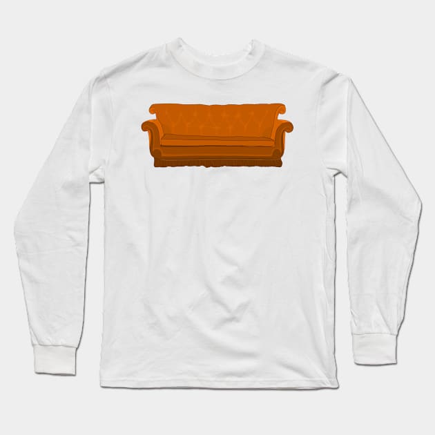 Orange Couch Long Sleeve T-Shirt by TheNewMoon